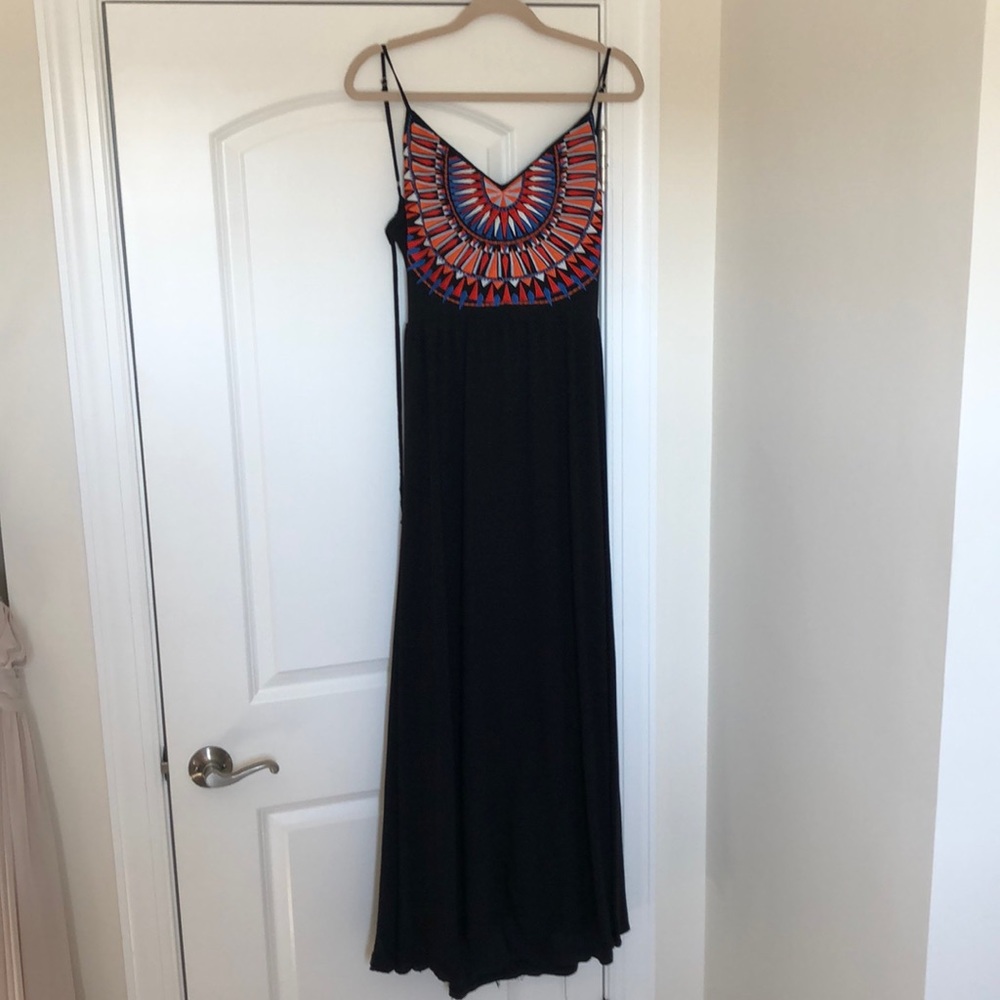 🌟HP🌟Lulu’s Ascension black embroidered maxi - Picture 4 of 8
